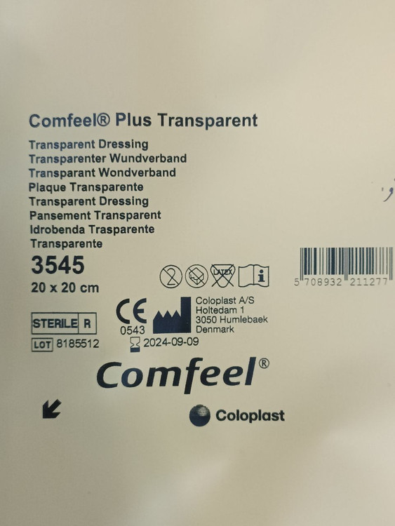 چسب کامفیل شفاف کلوپلاست 20*20 کد 3545