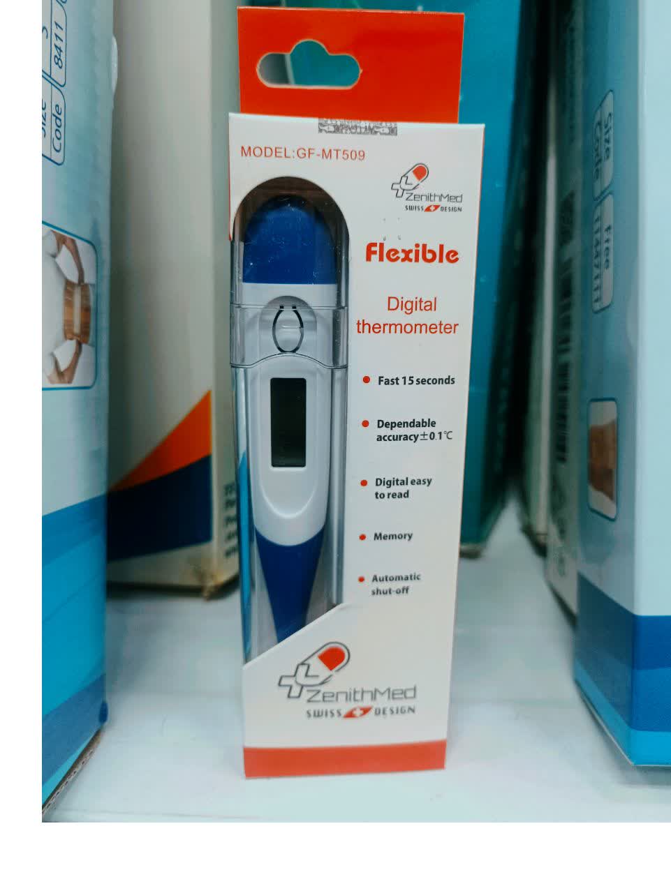 تب سنج دیجیتال فلکسیبل زنیت مد مدل GF-MT509 | دماسنج پزشکی با سری انعطاف‌پذیر